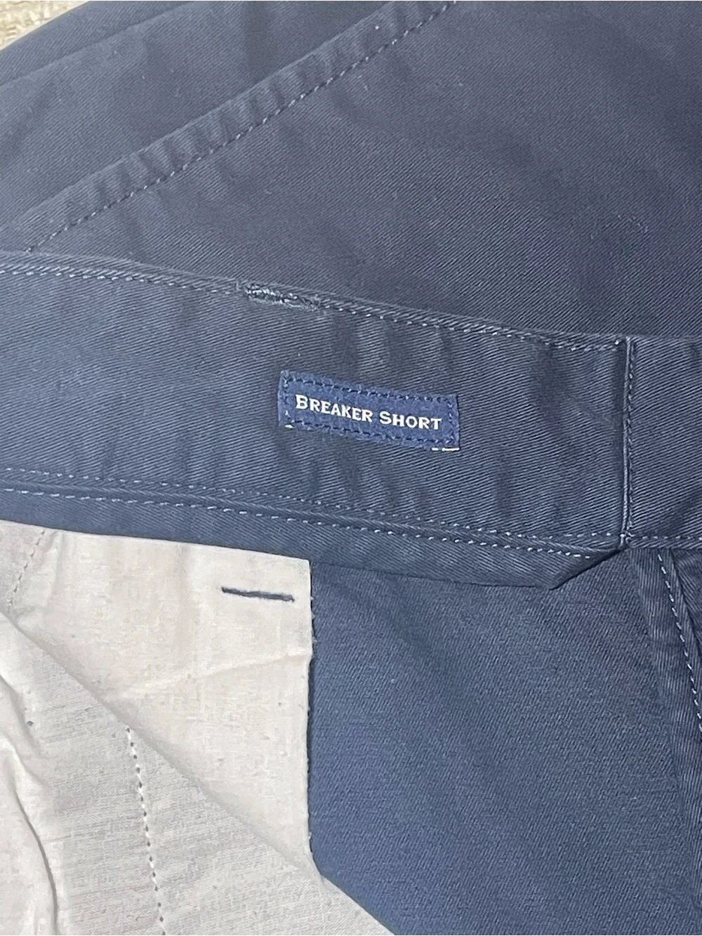 Vineyard Vines Breaker Shorts Men 38 Navy Blue Chino Stretch Flat Front Casual